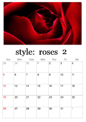 February rose calendar
