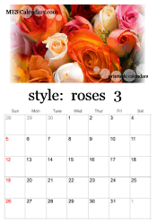 March rose calendar