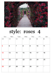 April rose calendar
