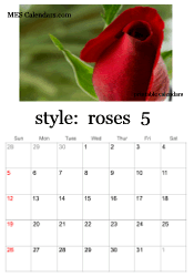 May rose calendar
