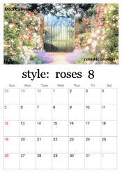 August rose calendar