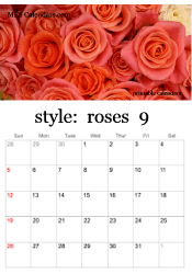 September rose calendar