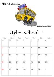 January school calendar