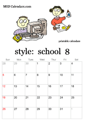 August school calendar