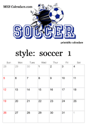 January soccer calendar