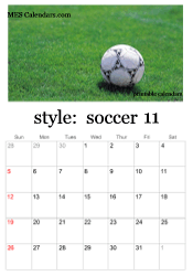 November soccer calendar