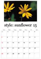 2025 sunflower photo calendar