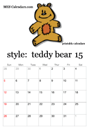 2025 teddy bear calendar