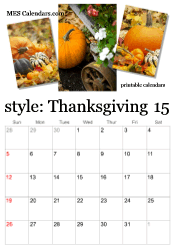 2025 Thanksgiving calendar