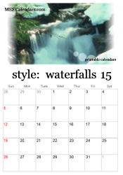 2025 waterfall calendar