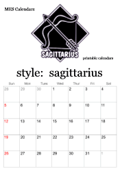 September zodiac calendar