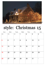 2025 Christmas calendar