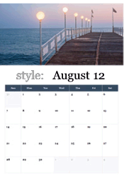 Evening pier late summer calendar