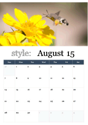Butterfly late summer calendar