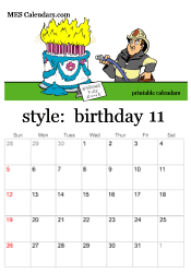 November birthday calendar