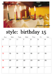 2025 birthday calendar