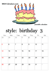 March birthday calendar