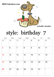 July birthday calendar