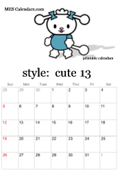 full year cute character calendar