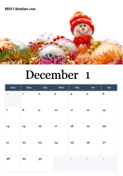 Festive snowman December calendar