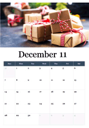 Winter cabin December calendar