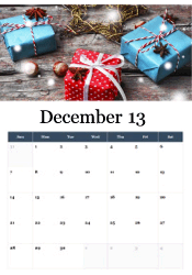 Holiday sled December calendar