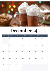 Cozy hot cocoa December calendar