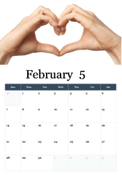 Hands forming heart shape gesture on white background - love and kindness February calendar