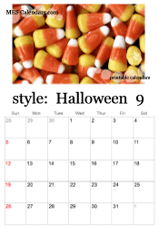 September Halloween calendar