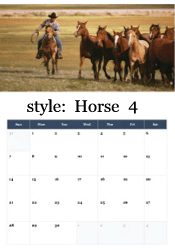 Cowboy herding horses across open range pasture