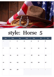 Western heritage - cowboy hat, lucky horseshoe and American flag