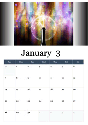 New Year celebration January calendar