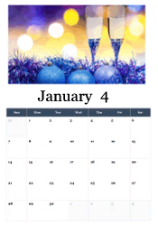 Elegant New Year January calendar