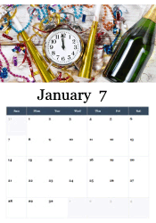 Midnight countdown January calendar