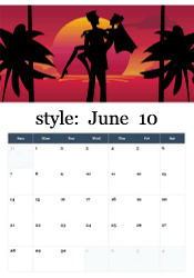 Paradise beach wedding June calendar