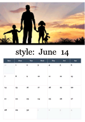 Family time sunset June calendar