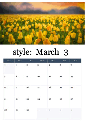 Beautiful field of yellow tulips at sunset - stunning spring flower March calendar