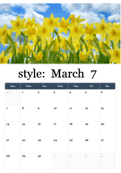 Bright yellow daffodils blooming against blue sky - cheerful spring March calendar