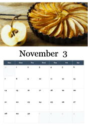 Beautiful apple tart November calendar