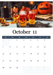Spooky Halloween cocktails October calendar