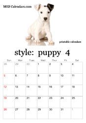 April puppy photo calendar