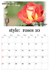October rose calendar
