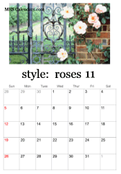 November rose calendar