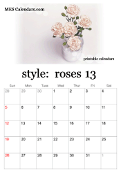 full year rose calendar
