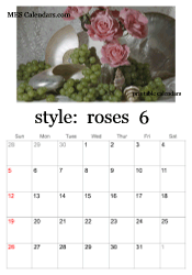 June rose calendar
