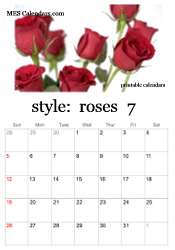 July rose calendar