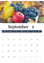 September harvest fruits calendar