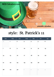 Festive St. Patrick's Day table setting with green beer shamrock decorations and Irish celebration accessories