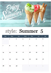 Enjoy the summer ice cream calendar