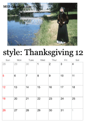 December Thanksgiving calendar